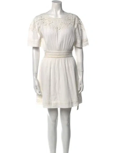 Pre-owned Allsaints Bateau Neckline Mini Dress In Neutral