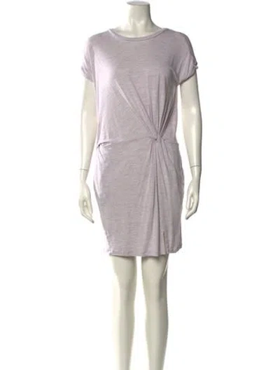 Pre-owned Allsaints Bateau Neckline Mini Dress In Purple