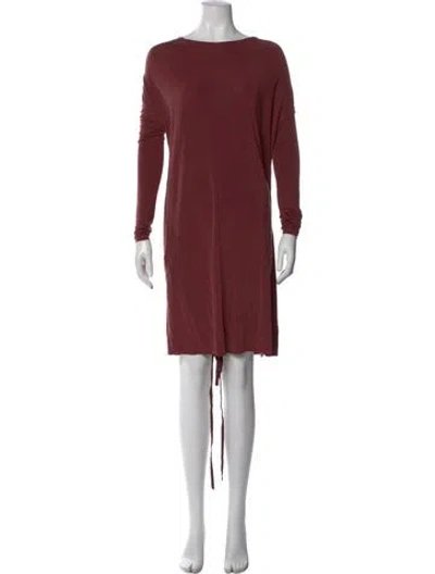Pre-owned Allsaints Bateau Neckline Mini Dress In Purple