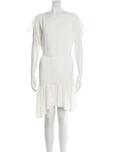Pre-owned Allsaints Bateau Neckline Mini Dress W/ Tags In Neutral