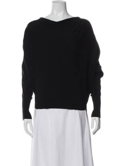 Pre-owned Allsaints Bateau Neckline Sweater In Black