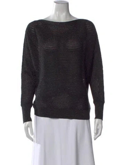 Pre-owned Allsaints Bateau Neckline Sweater In Black