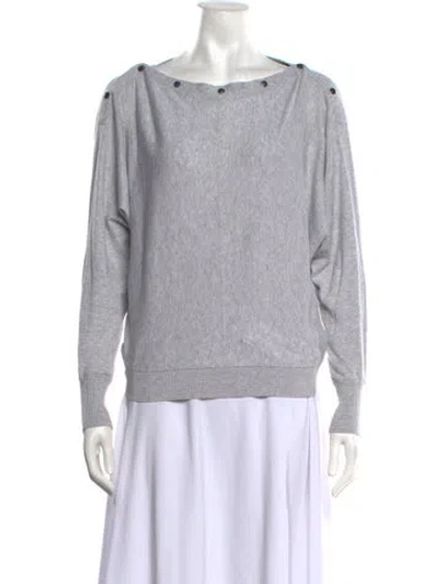 Pre-owned Allsaints Bateau Neckline Sweater In Grey
