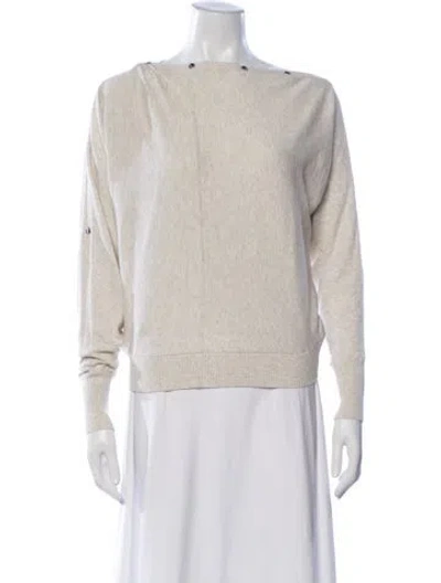Pre-owned Allsaints Bateau Neckline Sweater In Neutrals