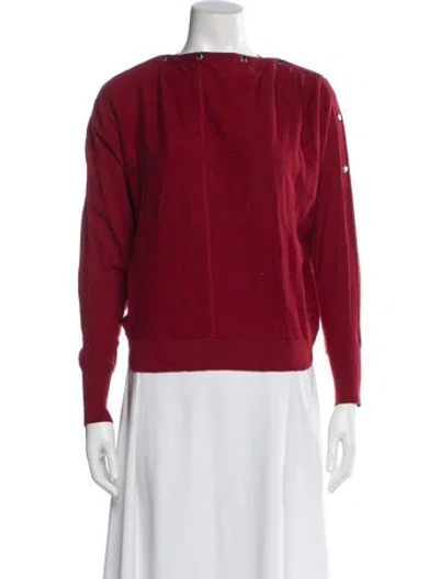 Pre-owned Allsaints Bateau Neckline Sweater In Red