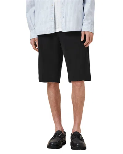 Allsaints Bay Tailored Fit Shorts In Faded Black