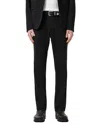 Allsaints Bay Flat Front Cotton Pants In Black