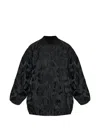 Allsaints Bayse Oversized Bomber Jacket In Black