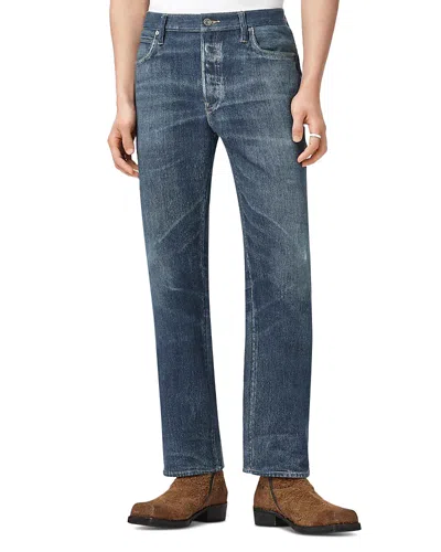 Allsaints Bead Straight Fit Jeans In Illusion Indigo In Blue