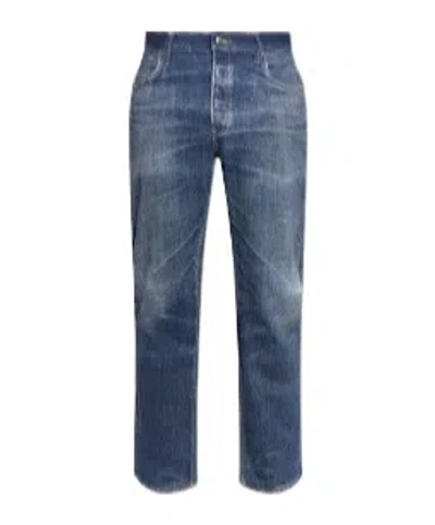 Allsaints Bead Straight-leg Jeans In Blue