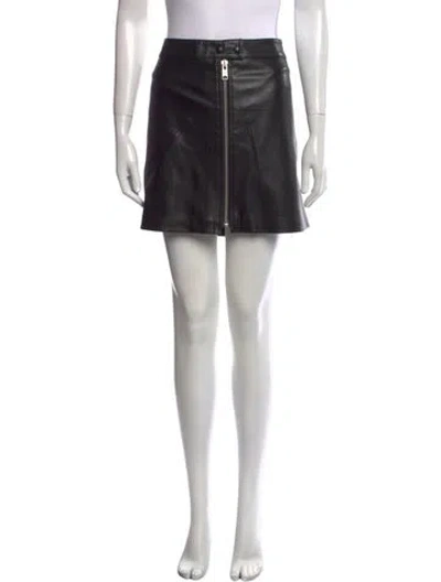 Pre-owned Allsaints Beaded Accents Mini Skirt In Black