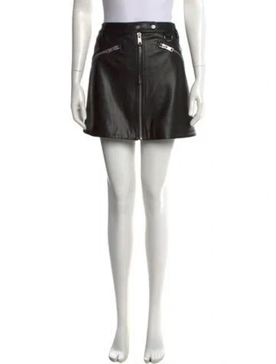 Pre-owned Allsaints Beaded Accents Mini Skirt In Black