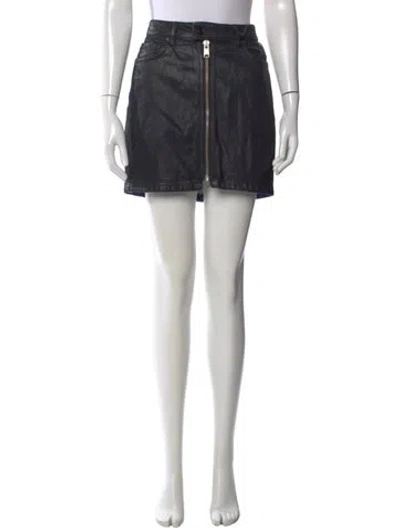Pre-owned Allsaints Beaded Accents Mini Skirt In Black