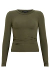 Allsaints Bec Long Sleeve T-shirt In Grape Leaf Green