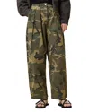 Allsaints Becca Camo Pleated Cotton Trousers