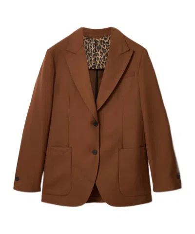 Allsaints Beck Single-breasted Blazer In Brown