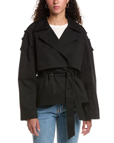 Allsaints Beckette Trench Coat In Black