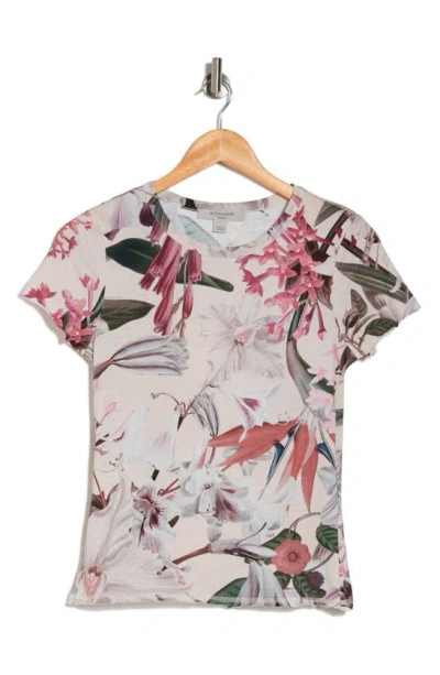 Allsaints Bela Leondra Floral T-shirt In Soft Pink