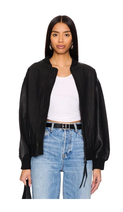 Allsaints Belle Bomber In Black