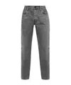 Allsaints Iggy Regular Fit Jeans In Washed Grey In Black
