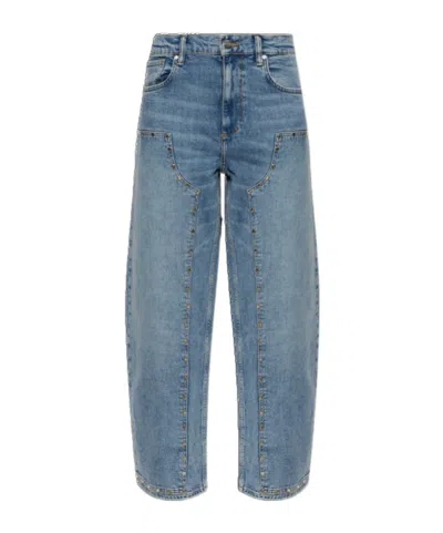 Allsaints Belt Loop Jeans In Blue