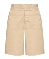 Allsaints Belt-loop Shorts In Nude