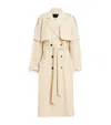 Allsaints Clyde Trench Coat With Removable Sleeves In White