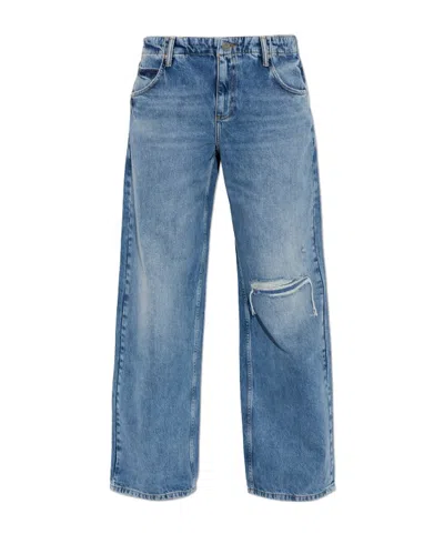 Allsaints Belt-loop Jeans In Blue
