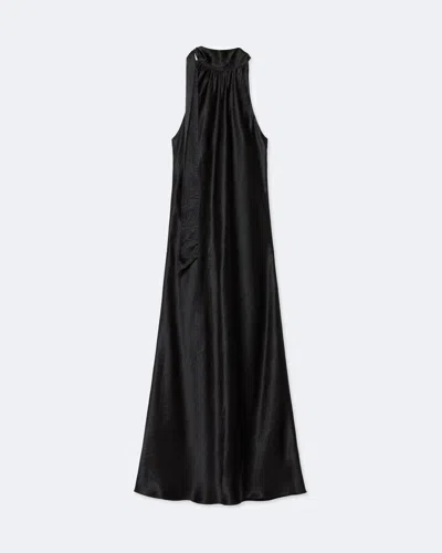 Allsaints Beril Bias-cut Slip Dress In Black