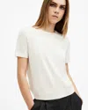 Allsaints Bern Crew Neck Merino Wool T-shirt In Chalk White