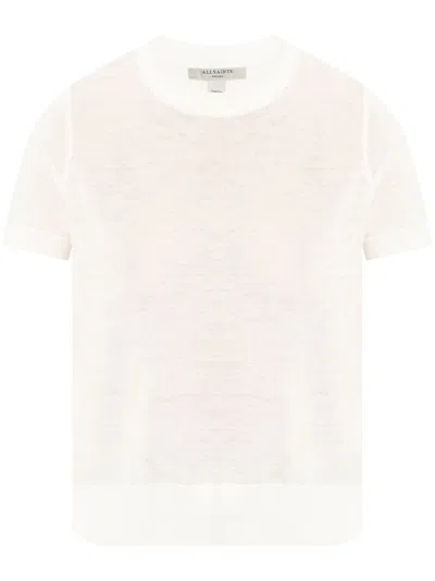 Allsaints Bern Knitted Top In 白色