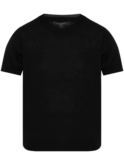 Allsaints Bern Knitted Top In 黑色