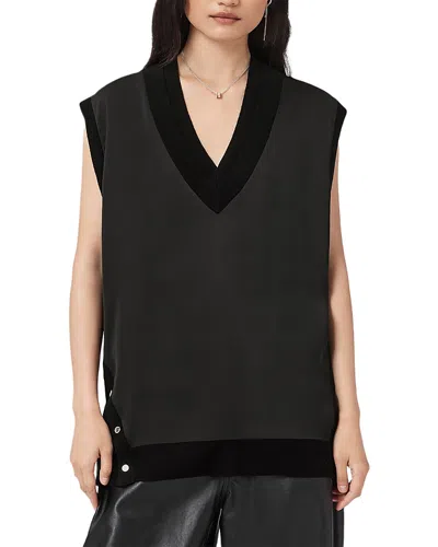 ALLSAINTS BERN SIDE SNAP TOP