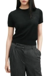 Allsaints Bern Short Sleeve Wool Sweater In Black