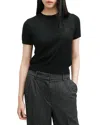 Allsaints Bern Short Sleeve Wool Sweater In Black