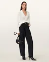 Allsaints Bern Wool V-neck Jumper In White