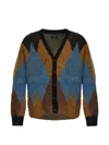 Allsaints Bernie Argyle-pattern Cardigan In Multi