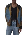 Allsaints Bernie Argyle-pattern Cardigan In Brown