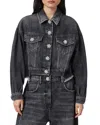 Allsaints Embellished Beth Denim Jacket In Black