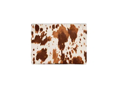 Allsaints Bettina Cow Clutch Handbags Cow Print: One Size In Brown