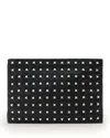 Allsaints Bettina Embellished Leather Clutch In Black