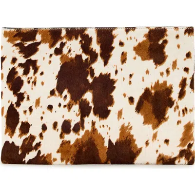 Allsaints Bettina Genuine Calf Hair Clutch In Multi