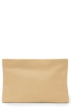 Allsaints Leather Bettina Leather Clutch Bag In Yellow