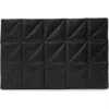 Allsaints Bettina Small Quilted Leather Clutch In Black