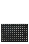Allsaints Bettina Embellished Leather Clutch In Black