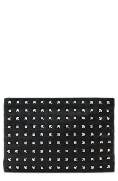 ALLSAINTS ALLSAINTS BETTINA STUDDED LEATHER CLUTCH