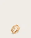 Allsaints Bex Mixed Ring Set In Warm Brass