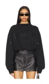 Allsaints Biggy Aster Sweatshirt In Black