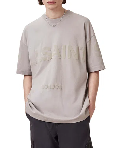 Allsaints Biggy Cotton Logo Graphic Tee In Chestnut Brown