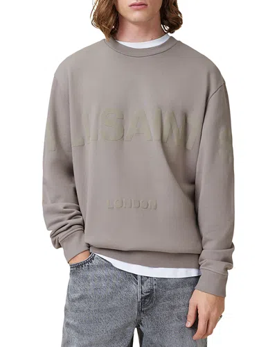 Allsaints Biggy Cotton Logo Sweatshirt In Chestnut Brown